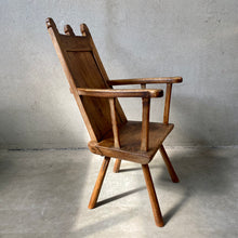 Load image into Gallery viewer, 18th Century Rustik Oak Welsh Vernacular Armchair Hall Chair
