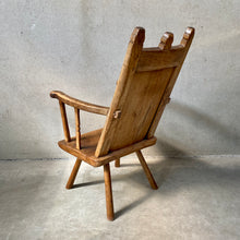 Load image into Gallery viewer, 18th Century Rustik Oak Welsh Vernacular Armchair Hall Chair
