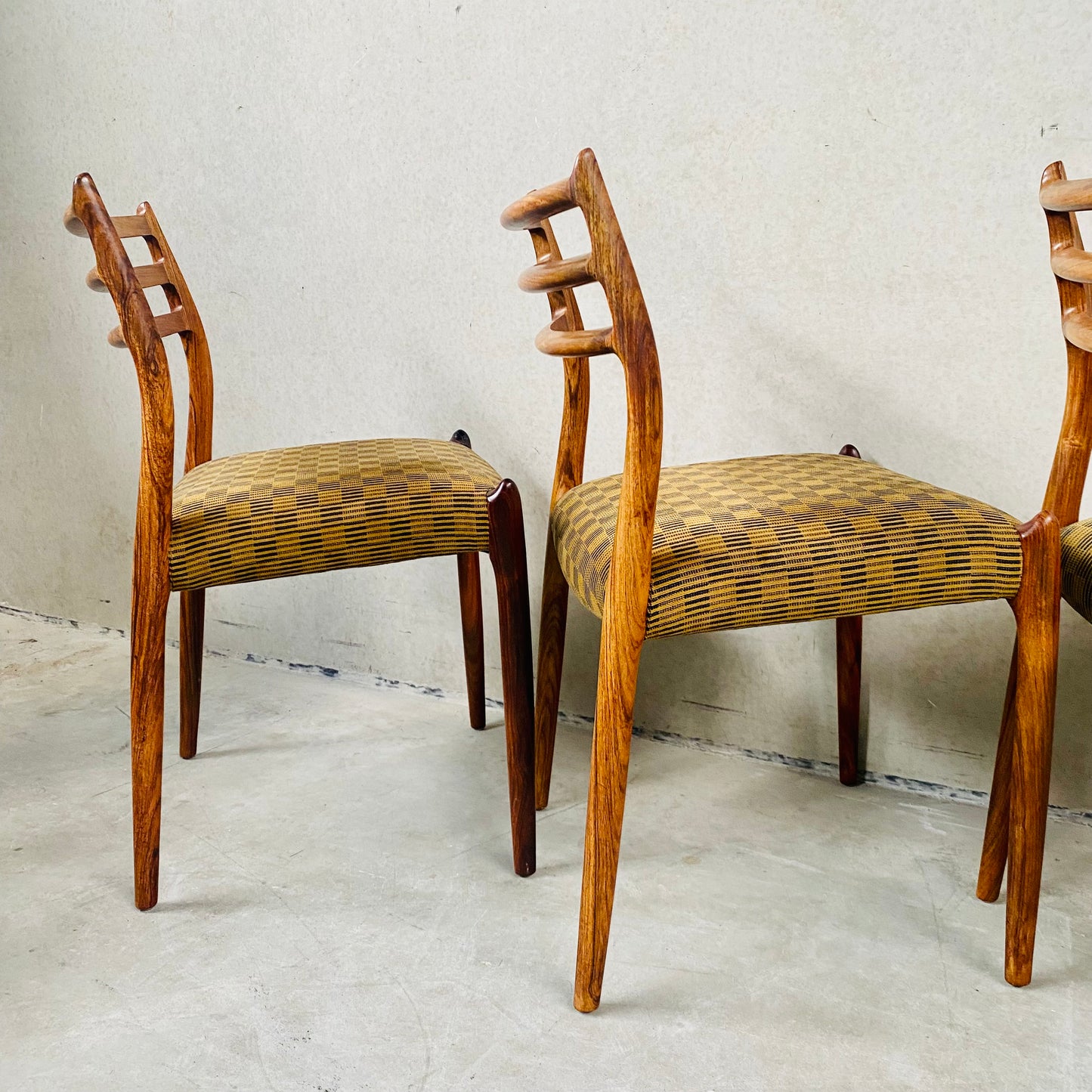 4 x Niels O. Møller Esszimmerstühle aus Palisander, Modell 78 von JL Møller Möbelfabrik, Dänemark 1962