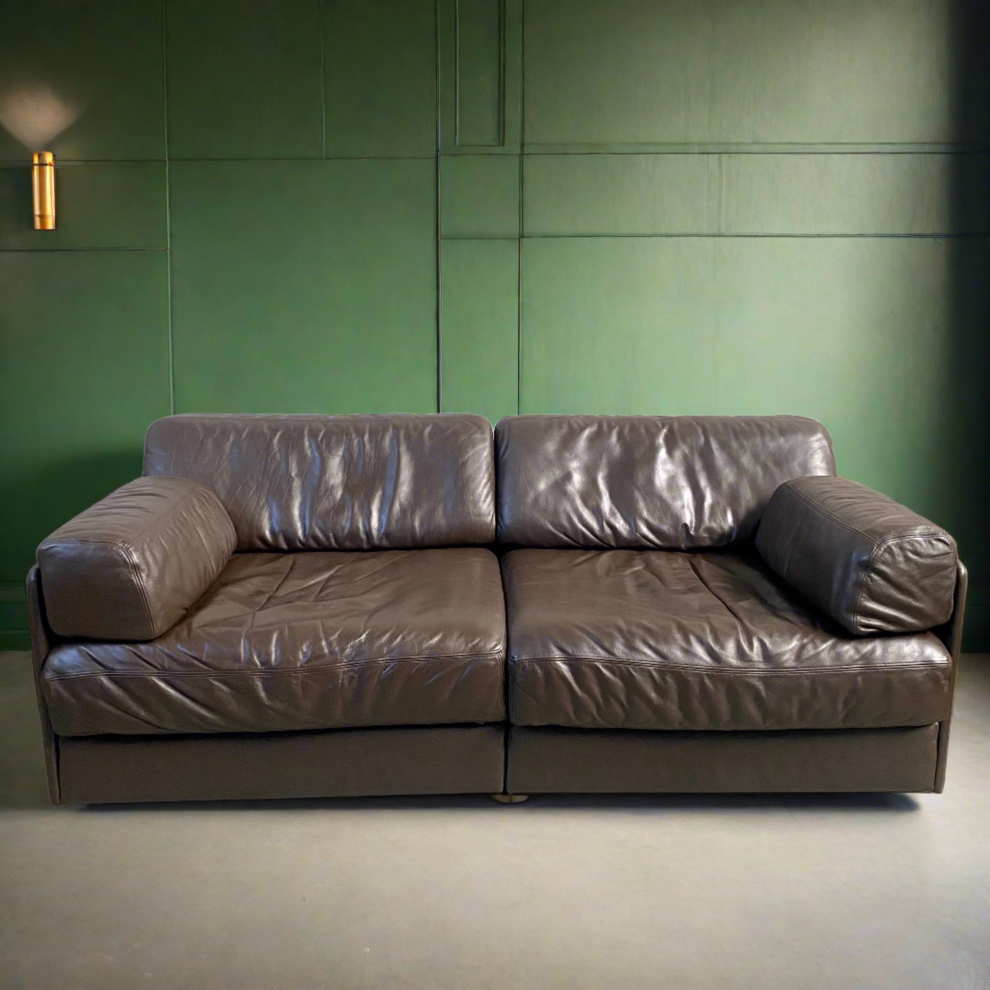 Modulsofa De Sede DS-76 aus braunem Leder, Schweiz 1970
