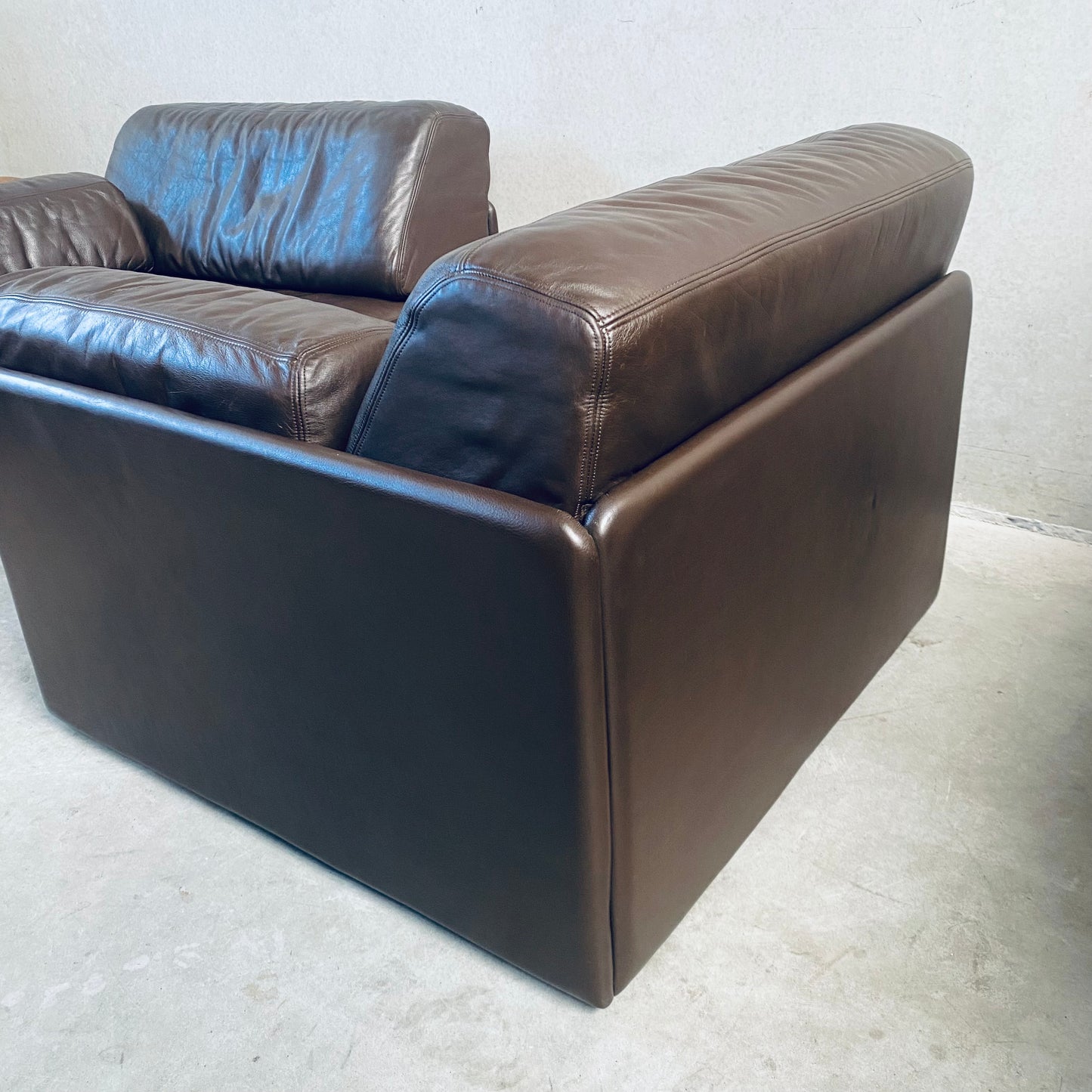 Modulsofa De Sede DS-76 aus braunem Leder, Schweiz 1970