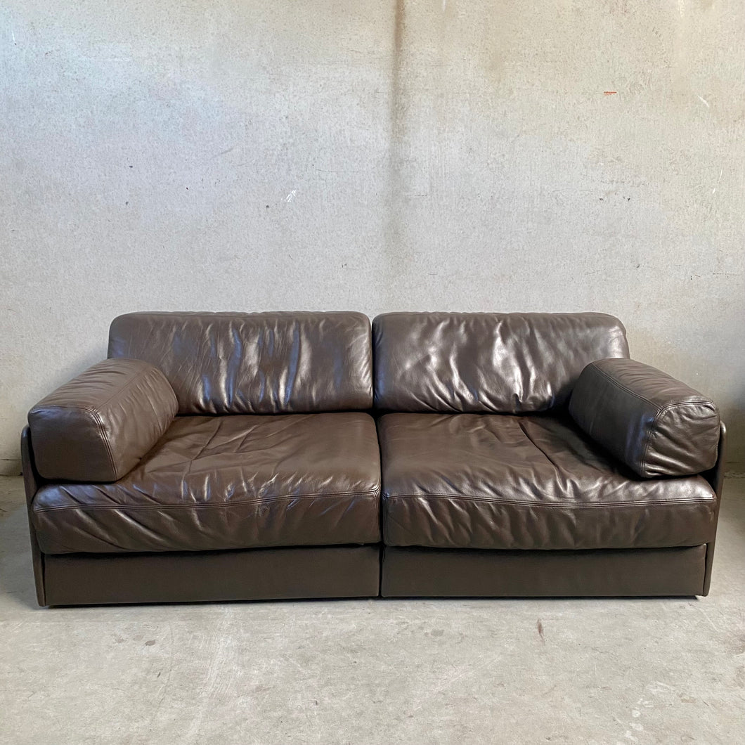 Brown Leather De Sede Ds-76 Modular Sofa, Switzerland 1970