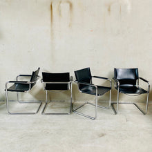 Load image into Gallery viewer, 8 x Leather Cantilever Dining Chairs by Mart Stam for Matteo Grassi, Italy 1970

