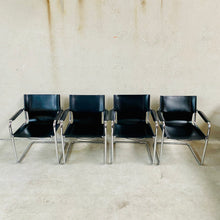 Load image into Gallery viewer, 8 x Leather Cantilever Dining Chairs by Mart Stam for Matteo Grassi, Italy 1970

