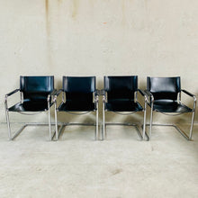 Load image into Gallery viewer, 8 x Leather Cantilever Dining Chairs by Mart Stam for Matteo Grassi, Italy 1970

