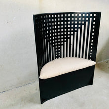 Load image into Gallery viewer, Black Stained Ashwood and Sheepskin Willow Chair by Charles Rennie Mackintosh for Cassina, Italy 1970
