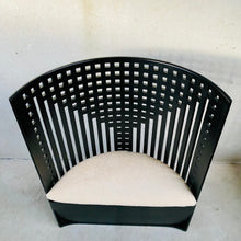 Load image into Gallery viewer, Black Stained Ashwood and Sheepskin Willow Chair by Charles Rennie Mackintosh for Cassina, Italy 1970

