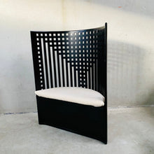 Load image into Gallery viewer, Black Stained Ashwood and Sheepskin Willow Chair by Charles Rennie Mackintosh for Cassina, Italy 1970
