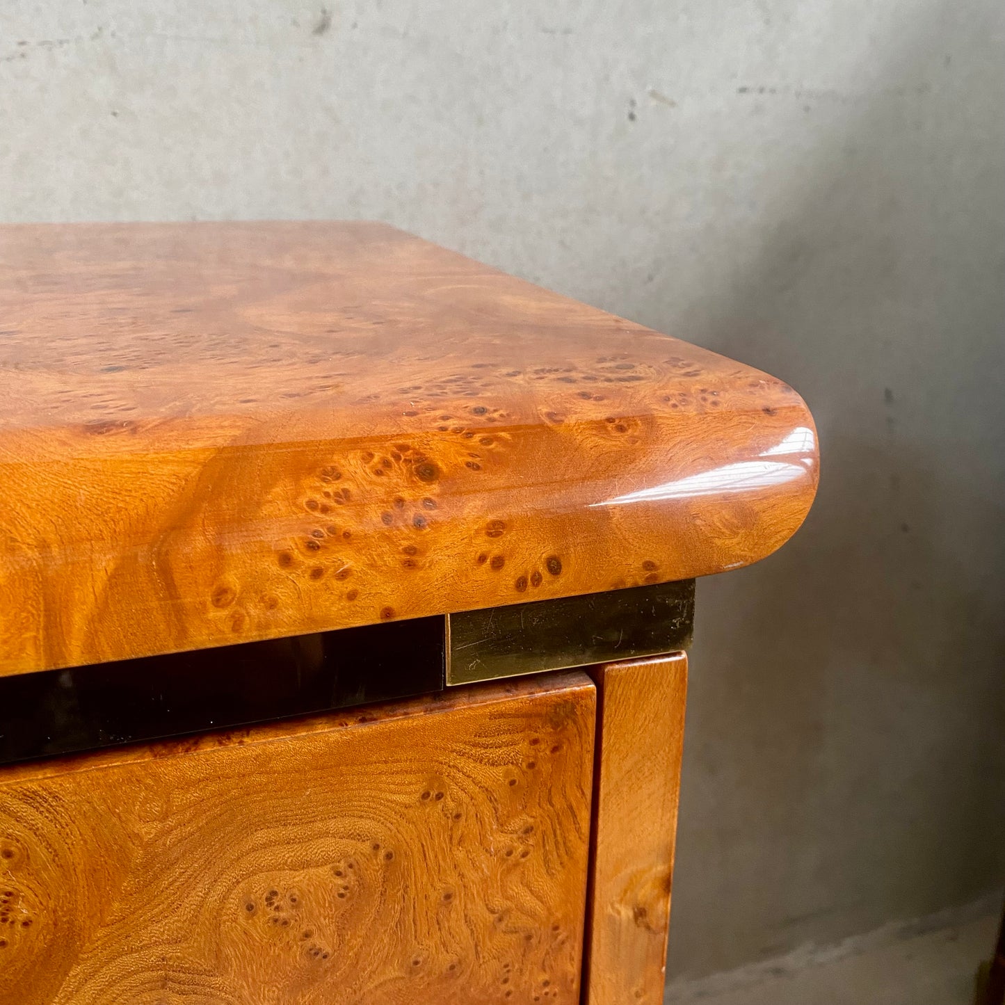 Buffet en loupe de bruyère par Guerini Emilio pour Gdm Design, Italie 1980