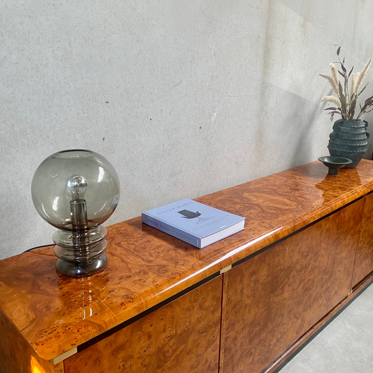 Buffet en loupe de bruyère par Guerini Emilio pour Gdm Design, Italie 1980