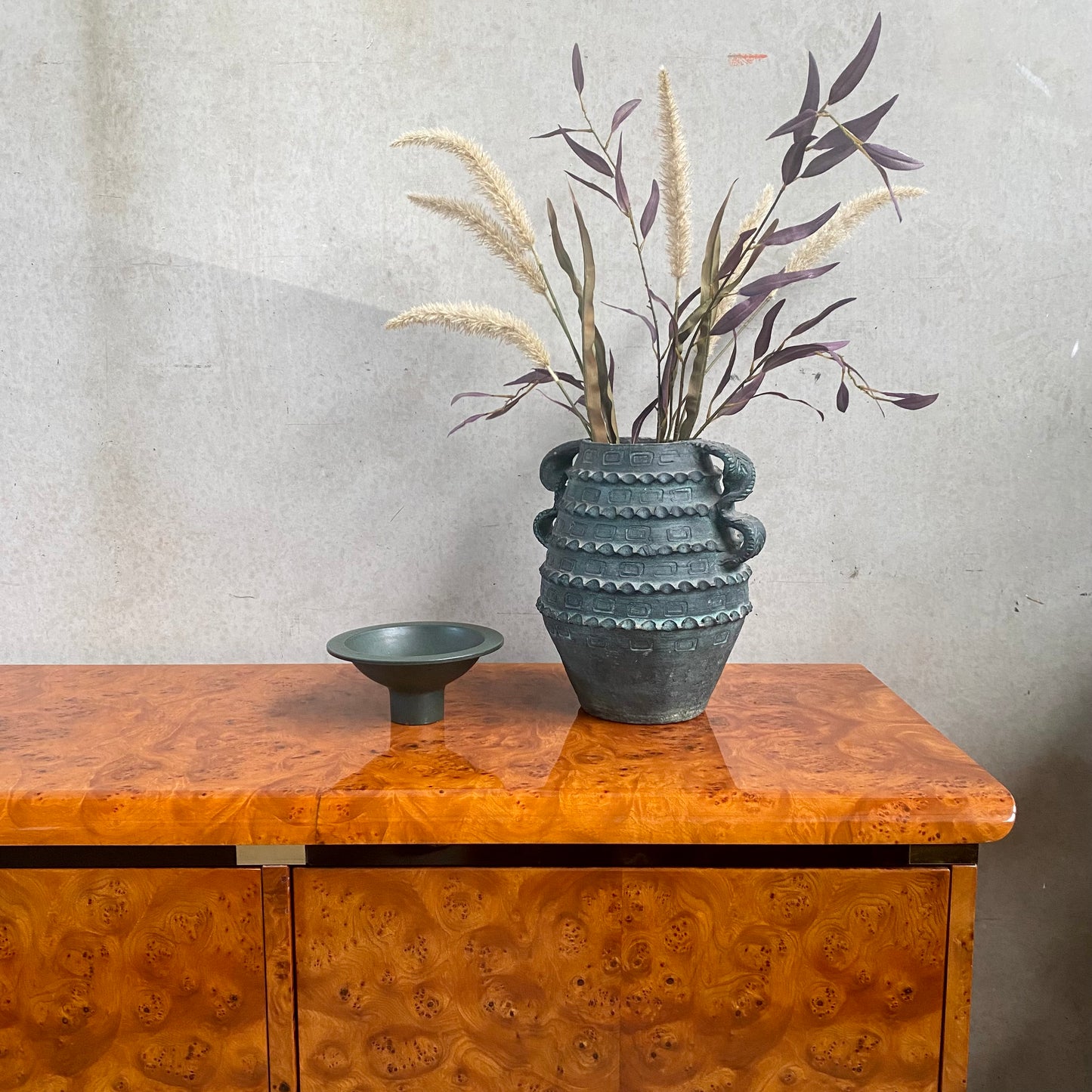 Buffet en loupe de bruyère par Guerini Emilio pour Gdm Design, Italie 1980