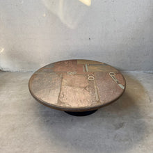 Load image into Gallery viewer, Brutalist Round Slate Stone Coffee Table by Sculptor Paul Kingma, Netherlands 1982
