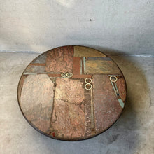 Load image into Gallery viewer, Brutalist Round Slate Stone Coffee Table by Sculptor Paul Kingma, Netherlands 1982
