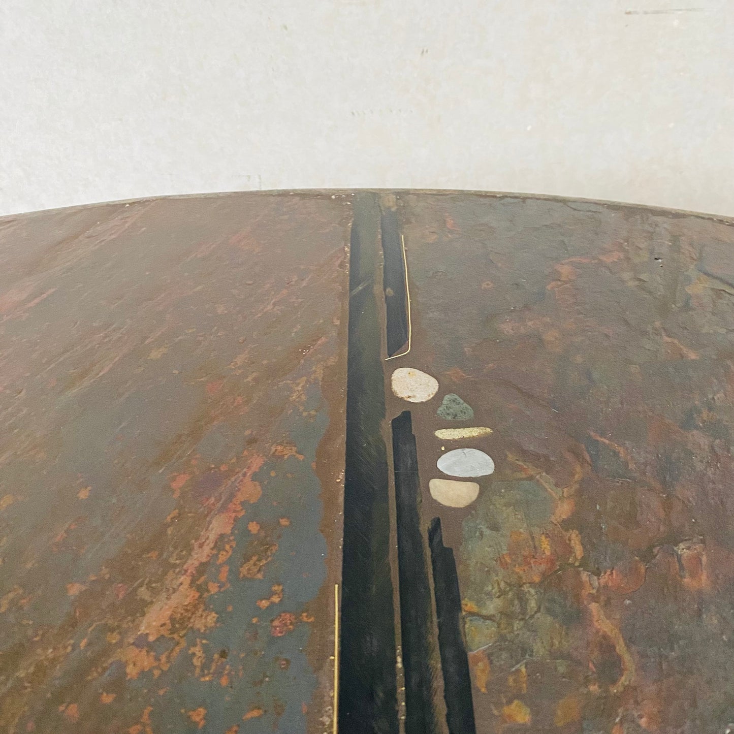 Brutalist Round Coffee Table by Sculptor Paul Kingma, Netherlands 1985
