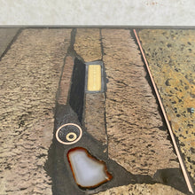 Load image into Gallery viewer, Brutalist Slate Stone Brass Coffee Table by Studio Stam, 1980
