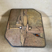 Load image into Gallery viewer, Brutalist Slate Stone Brass Coffee Table by Studio Stam, 1980
