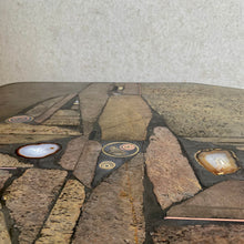 Load image into Gallery viewer, Brutalist Slate Stone Brass Coffee Table by Studio Stam, 1980
