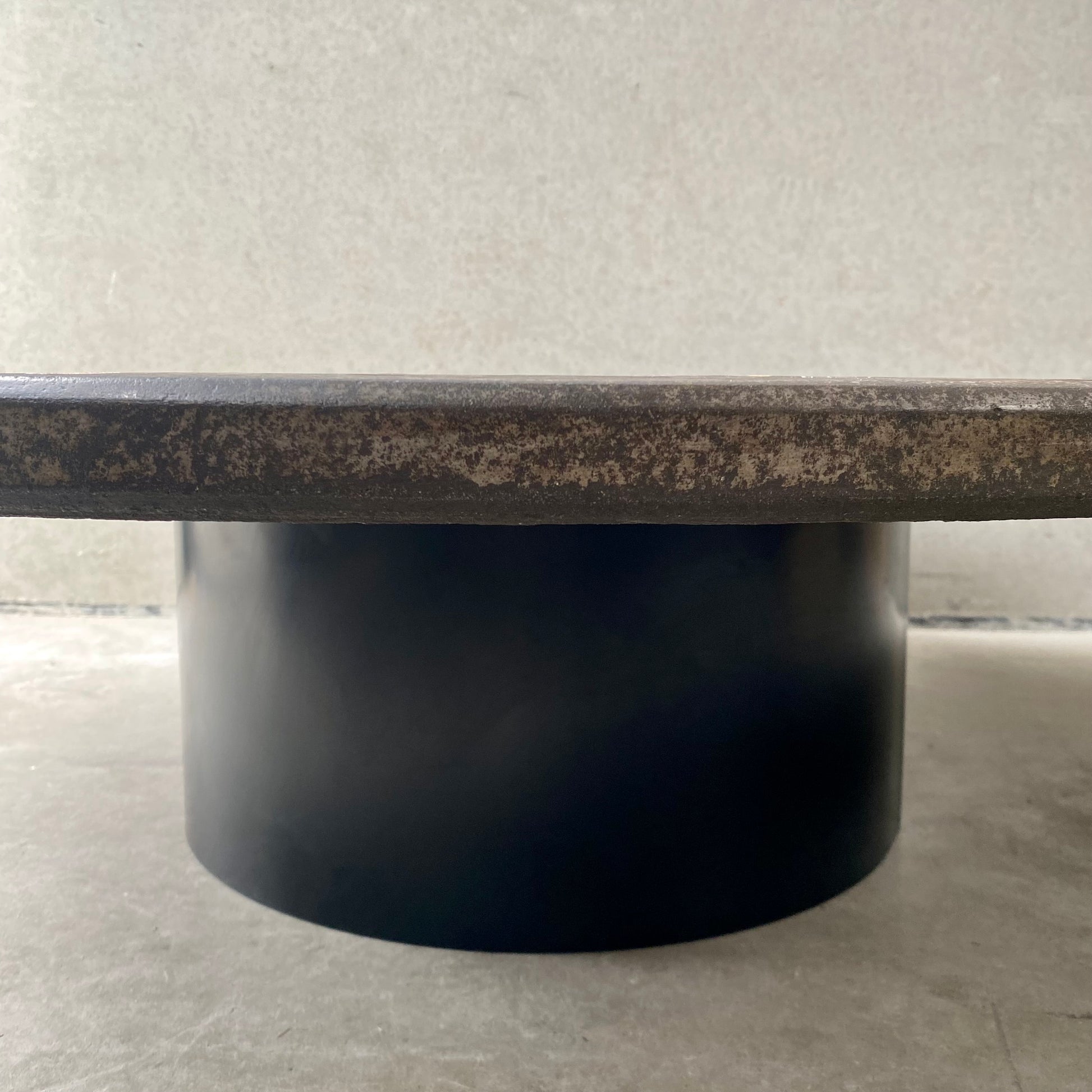 Brutalist Round Coffee Table by Sculptor Paul Kingma, Netherlands 1985