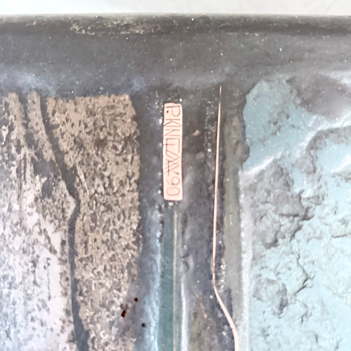 Brutalist Hand-Made Rectangular Slate Stone Coffee Table by Paul Kingma 1990