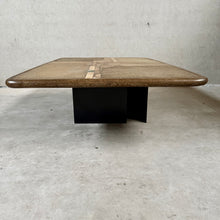Load image into Gallery viewer, Brutalist Rectangular Slate Stone Ammonite Coffee Table Paul Kingma Netherlands 1996

