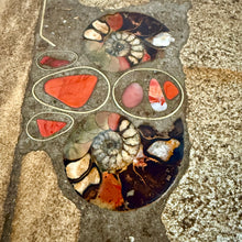 Load image into Gallery viewer, Brutalist Rectangular Slate Stone Ammonite Coffee Table Paul Kingma Netherlands 1996
