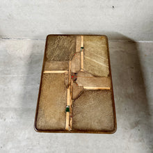 Load image into Gallery viewer, Brutalist Rectangular Slate Stone Ammonite Coffee Table Paul Kingma Netherlands 1996
