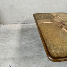 Load image into Gallery viewer, Brutalist Rectangular Slate Stone Ammonite Coffee Table Paul Kingma Netherlands 1996
