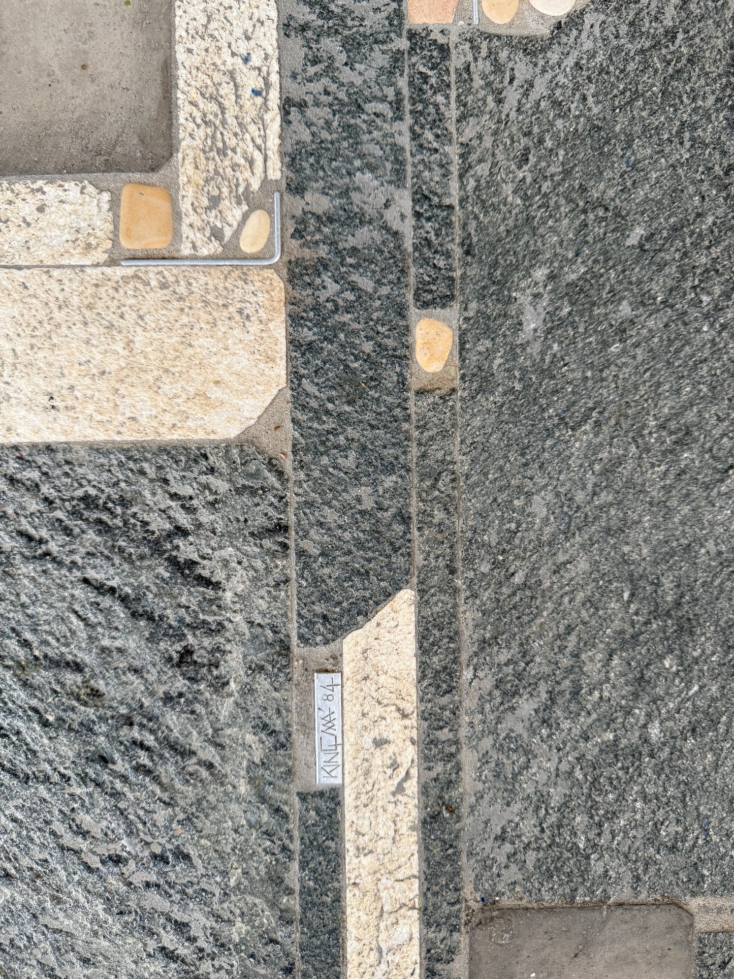 Brutalist Slate Stone Round Coffee Table By Sculptor Paul Kingma