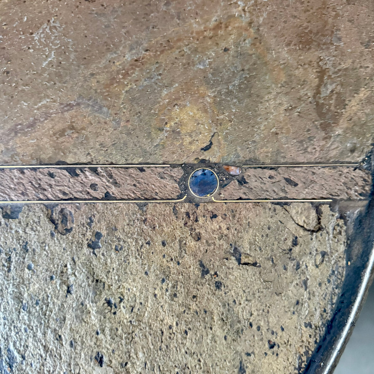 Brutalist Round Slate Stone Ammonite Coffee Table, Netherlands 99