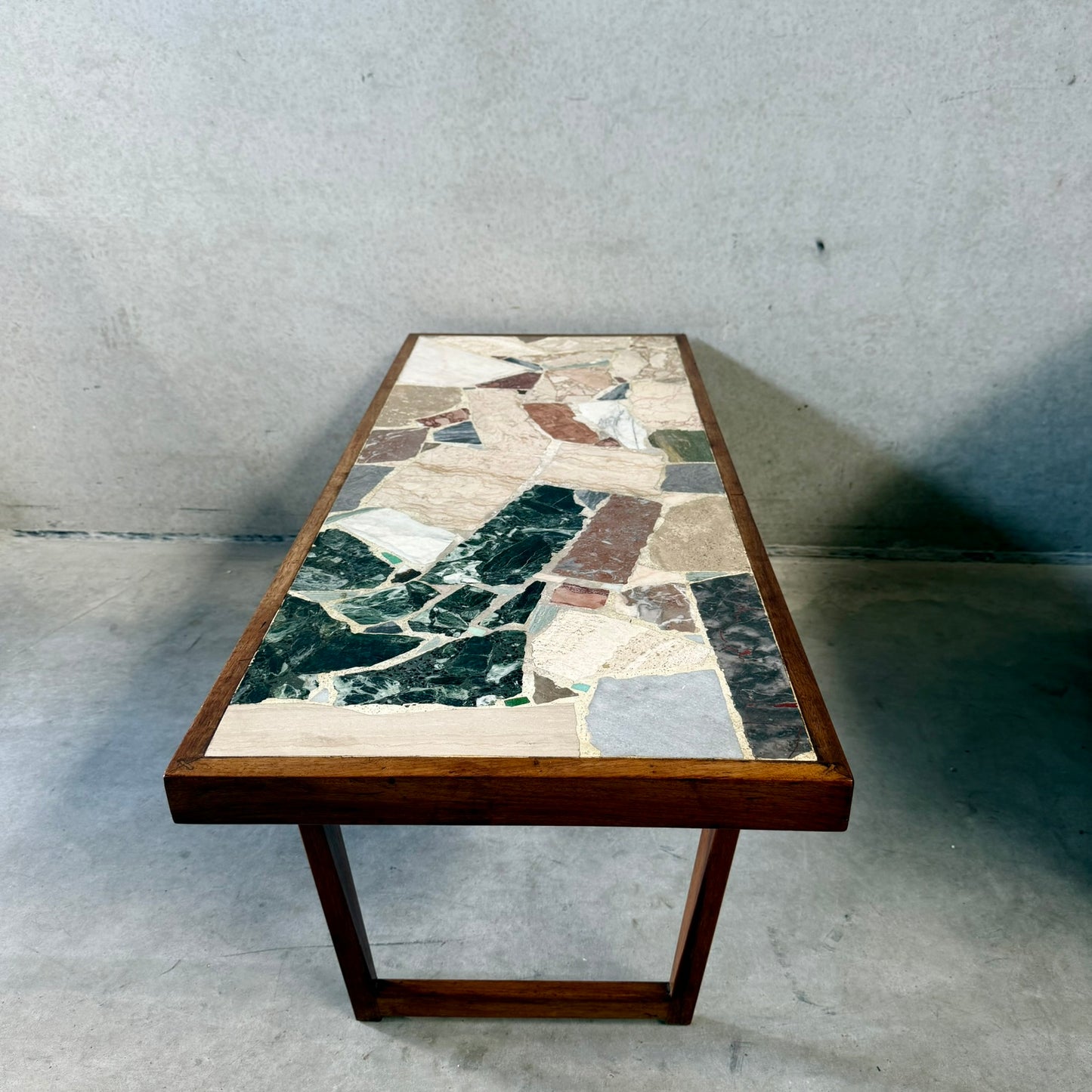 Brutalist Terrazzo Coffee Table in Style of Erling Viksjø 