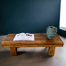 Load image into Gallery viewer, Solid Oak Rustic Brutalist Wabi Sabi Beam Coffee Table, France 1960
