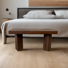 Load image into Gallery viewer, Brutalist Rustic Solid Oak Beam Bench, France 1950
