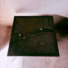 Load image into Gallery viewer, Brutalist Square Slate Stone Coffee Table by Paul Kingma 1985
