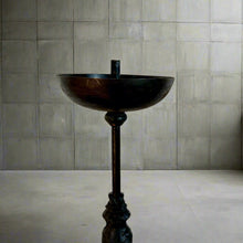 Load image into Gallery viewer, Brutalist Vintage Cast Iron Candle Holder
