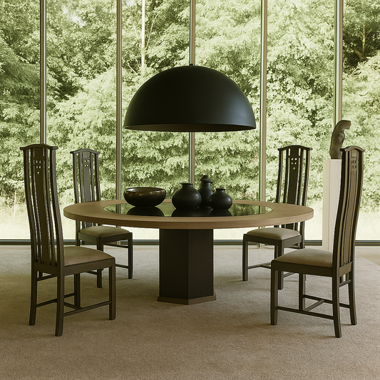 4 x High Back Lacquered Dining Chairs by Umberto Asnago for Giorgetti, Italy 1980