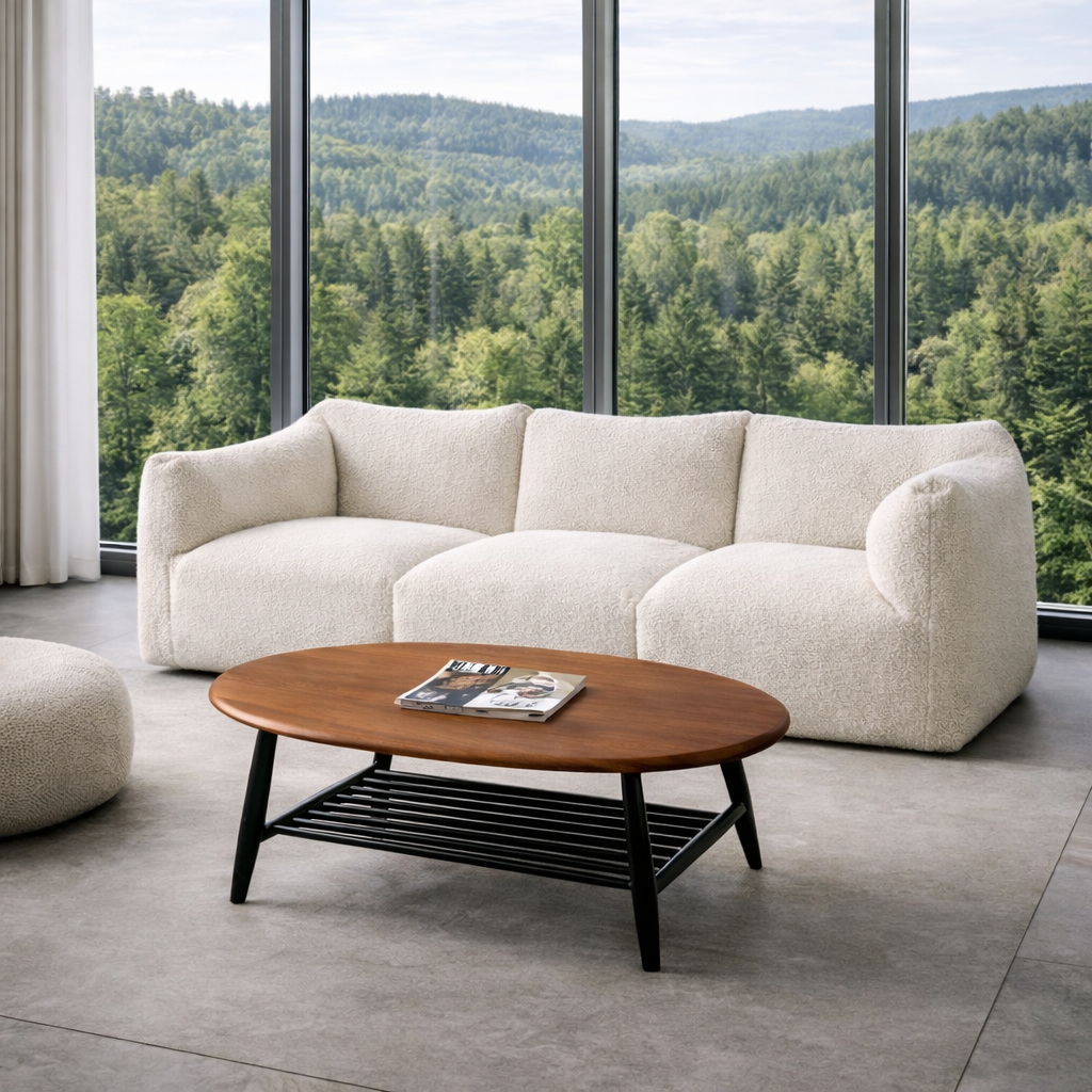 Großer ovaler Couchtisch von Lucian Randolph Ercolani für Ercol, England, 1950