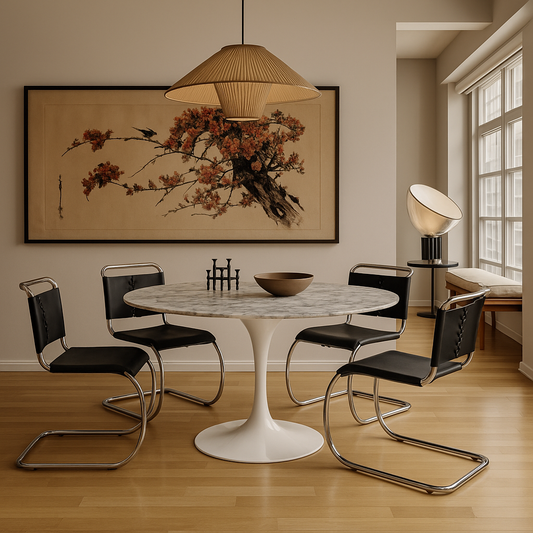 4 X Leather Mr Serie Dining Chairs by Ludwig Mies Van Der Rohe for Bononia, Italy 1960