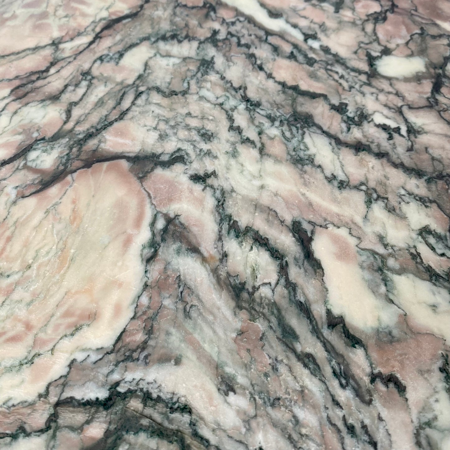 Runder Esstisch aus Cipollino-Marmor, Italien, 1980