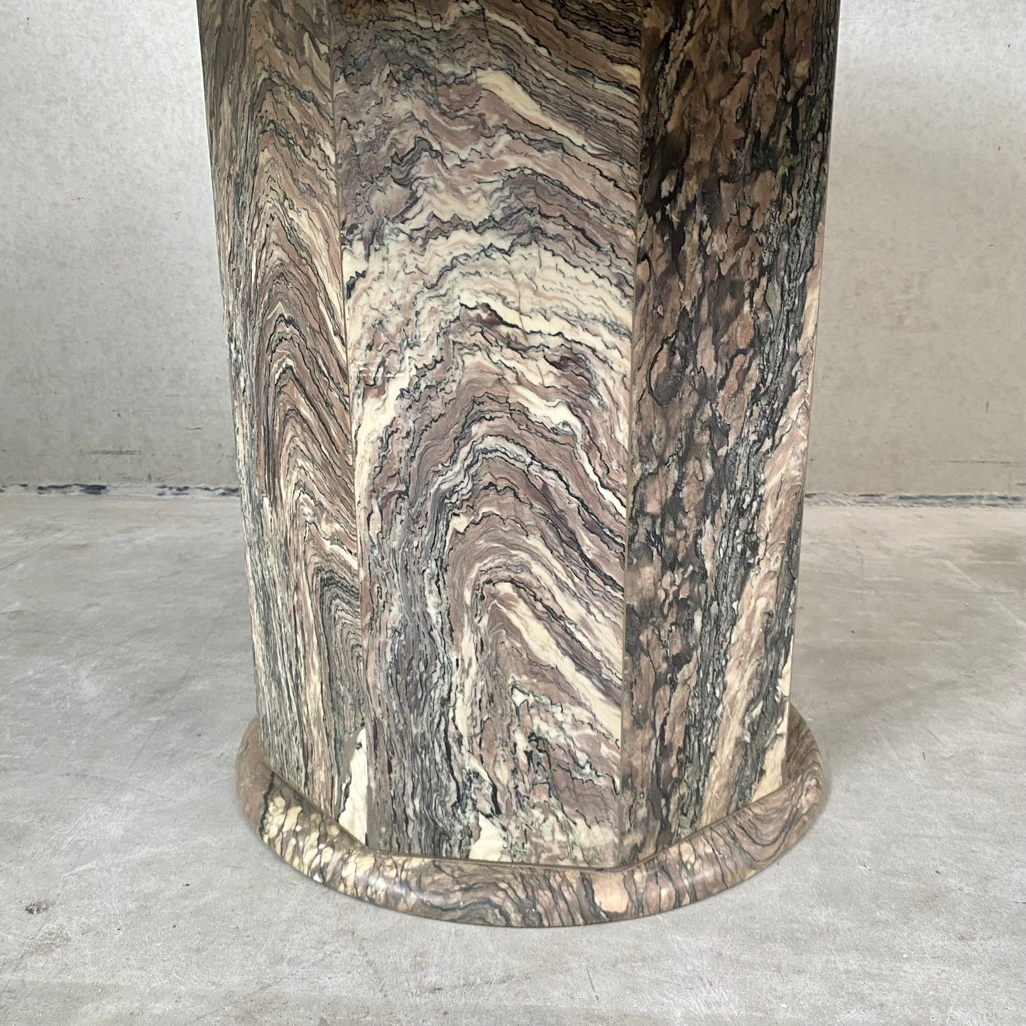 Runder Esstisch aus Cipollino-Marmor, Italien, 1980