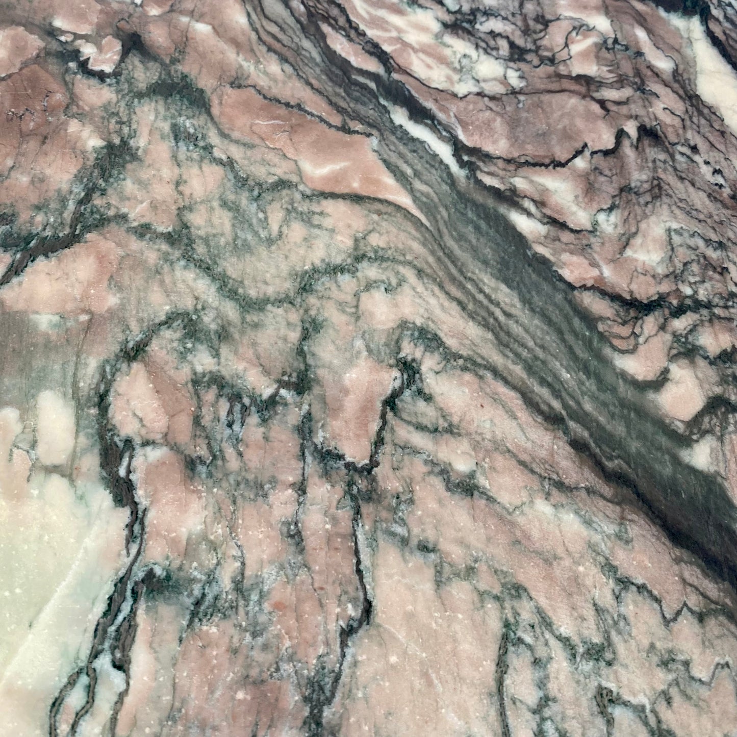 Runder Esstisch aus Cipollino-Marmor, Italien, 1980