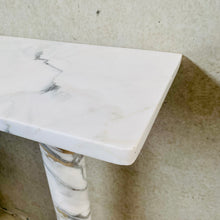 Load image into Gallery viewer, Classic Solid White Marble Console Table Side Table, Italy 1980
