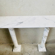 Load image into Gallery viewer, Classic Solid White Marble Console Table Side Table, Italy 1980
