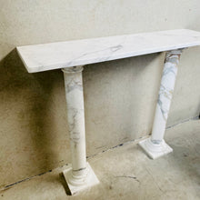 Load image into Gallery viewer, Classic Solid White Marble Console Table Side Table, Italy 1980
