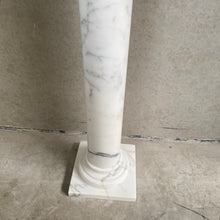 Load image into Gallery viewer, Classic Solid White Marble Console Table Side Table, Italy 1980
