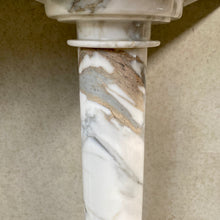 Load image into Gallery viewer, Classic Solid White Marble Console Table Side Table, Italy 1980

