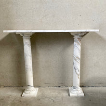 Load image into Gallery viewer, Classic Solid White Marble Console Table Side Table, Italy 1980
