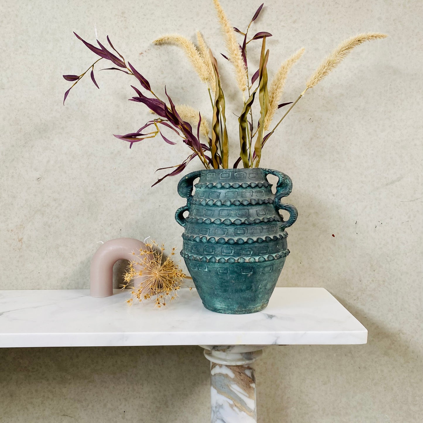Console/table d'appoint classique en marbre blanc massif, Italie 1980