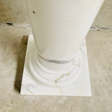 Load image into Gallery viewer, Classic Solid White Marble Console Table Side Table, Italy 1980
