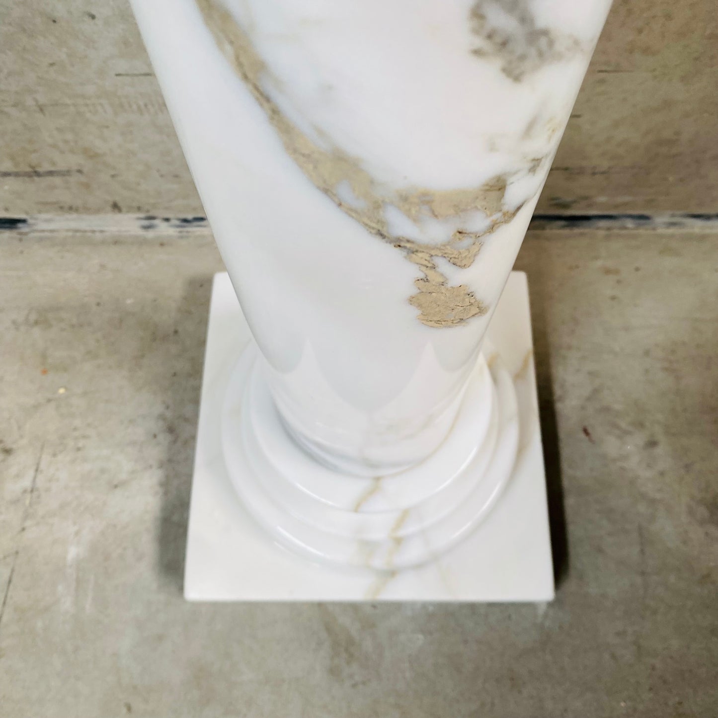 Console/table d'appoint classique en marbre blanc massif, Italie 1980