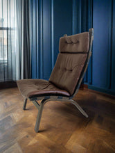 Load image into Gallery viewer, Danish Brown Leather Lounge Chair Farstrup, Denmark 1970
